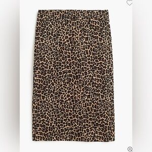 J. Crew Leopard Pencil Skirt Size 10